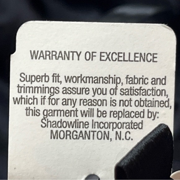 NEW BLACK Nylon Full Slip DRESS, SHADOWLINE 36/30" adjustable Straps Lace 1990s - Picture 11 of 12